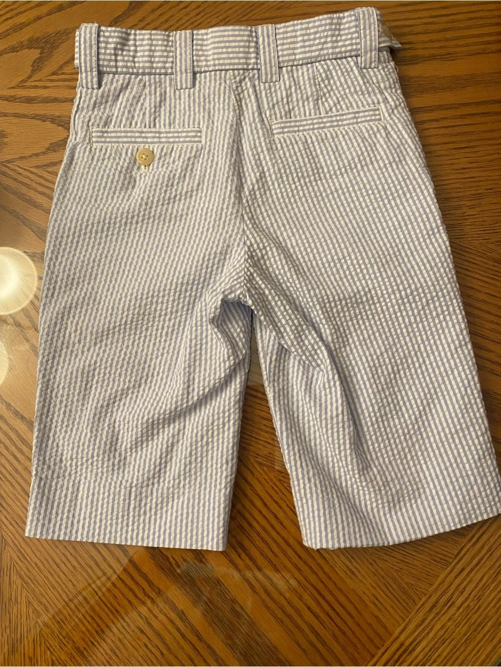 Ralph Lauren Blue & White Striped Seersucker Shorts
